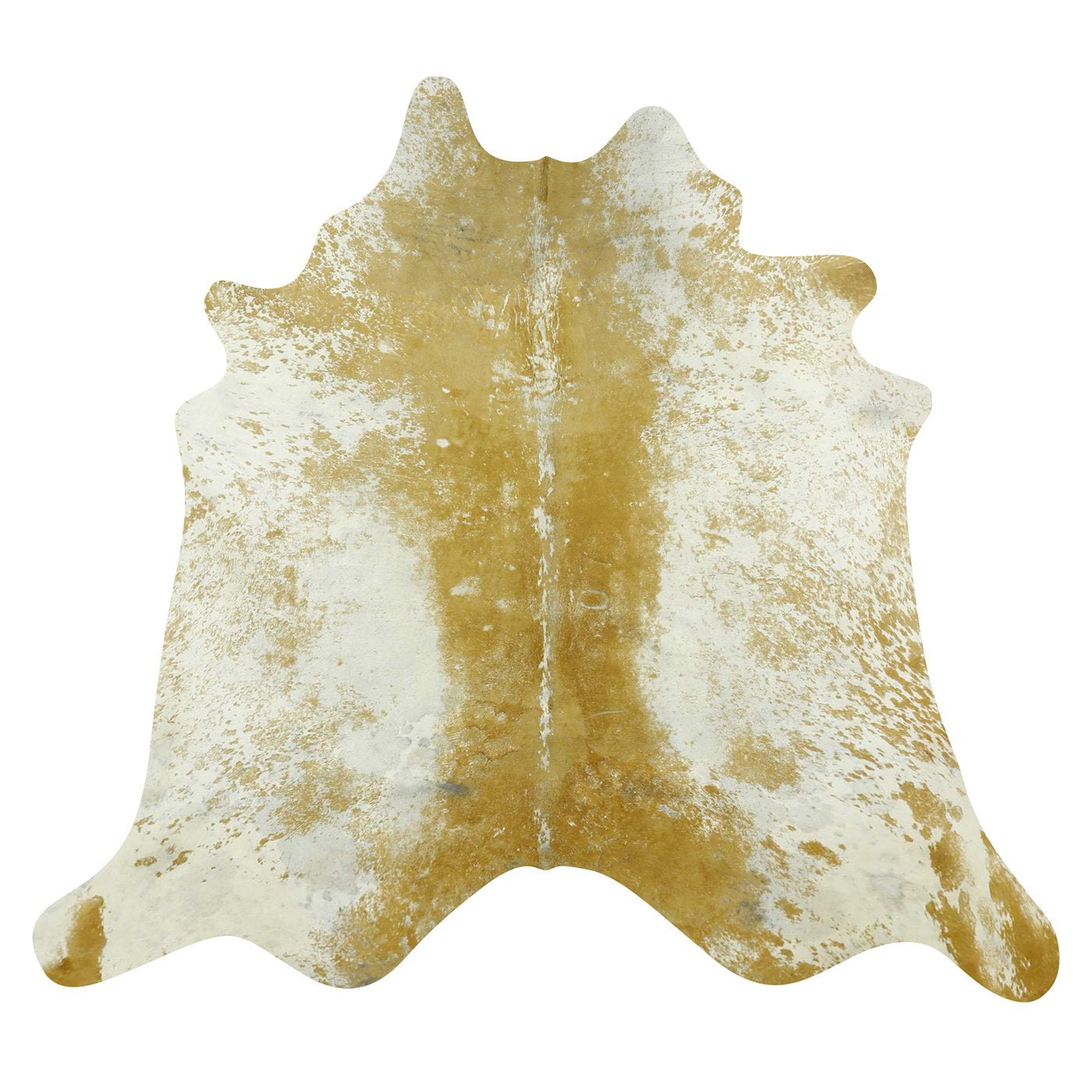 Natural Brazilian Cowhide Rug -  Caramel & Ivory