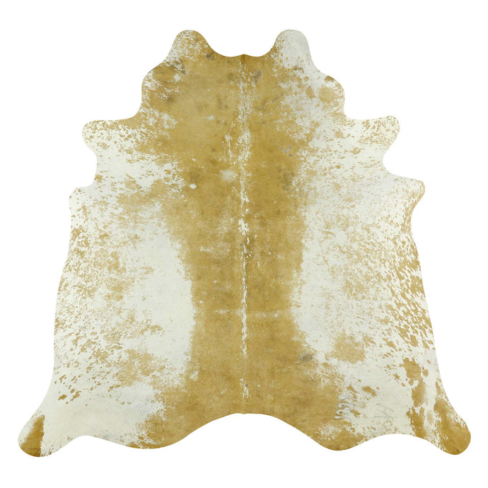 Natural Brazilian Cowhide Rug -  Caramel & Ivory