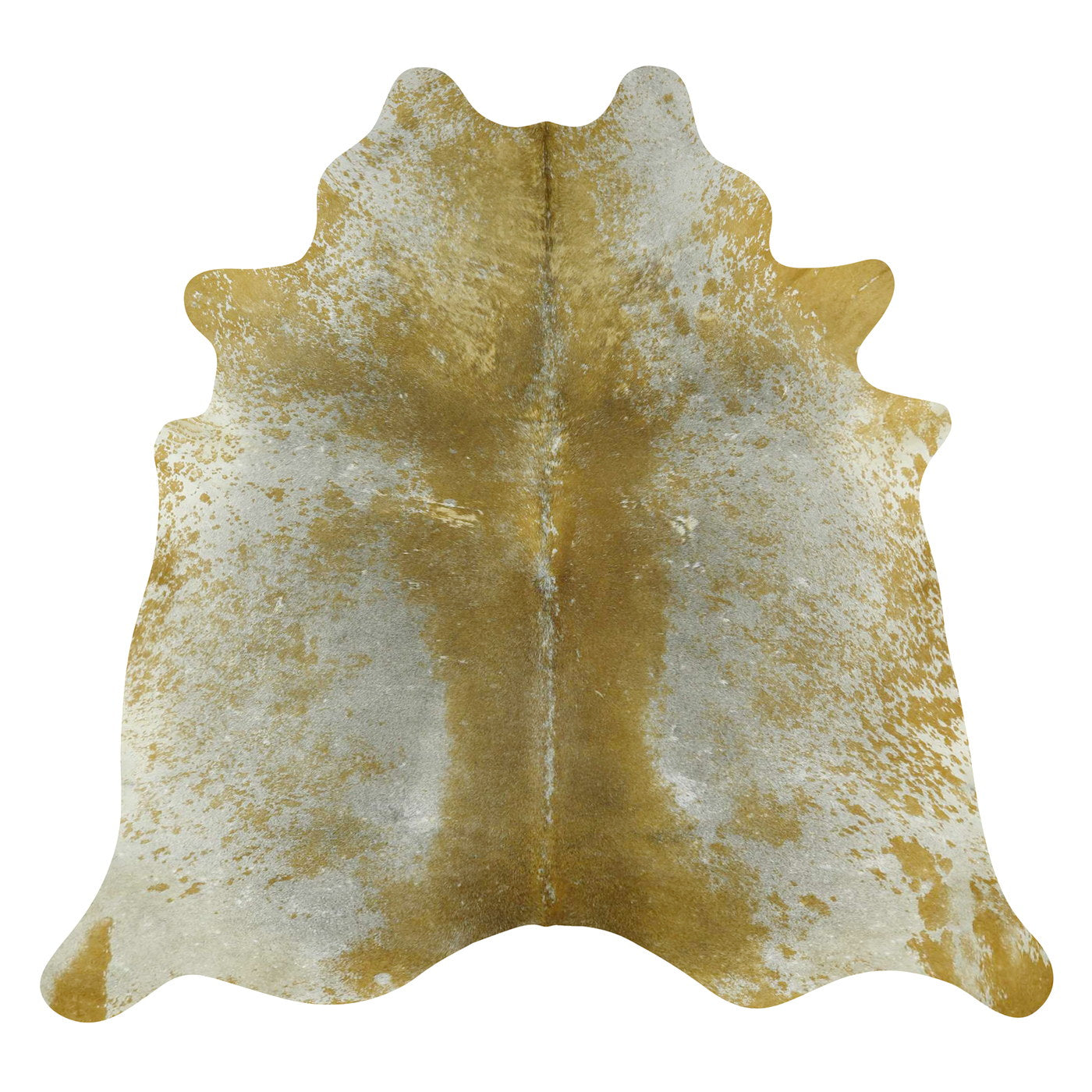 Natural Brazilian Cowhide Rug -  Caramel, Taupe & Ivory