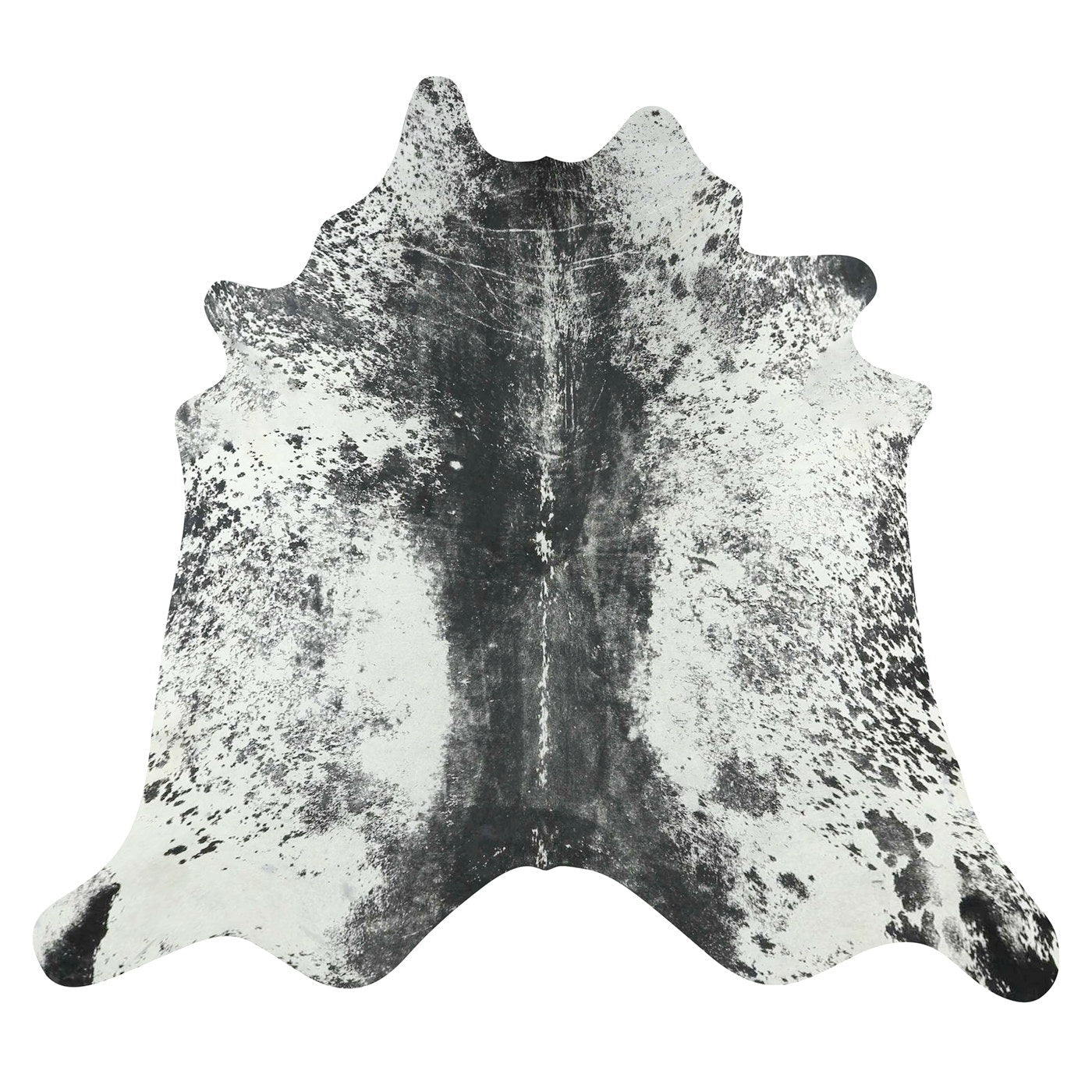 Natural Brazilian Cowhide Rug -  Espresso & Ivory