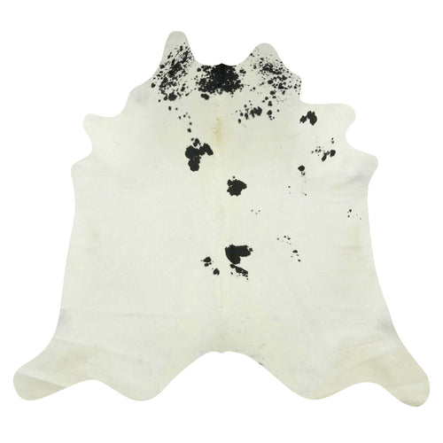 Natural Brazilian Cowhide Rug -  Ivory & Espresso