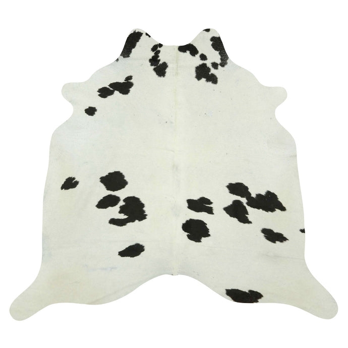 Natural Brazilian Cowhide Rug -  Ivory & Espresso