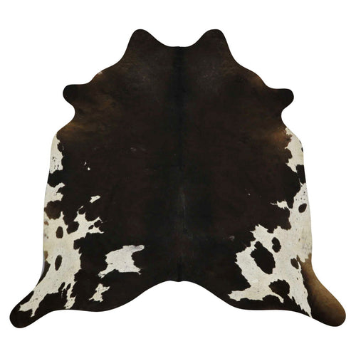 Natural Brazilian Cowhide Rug -  Espresso & Ivory