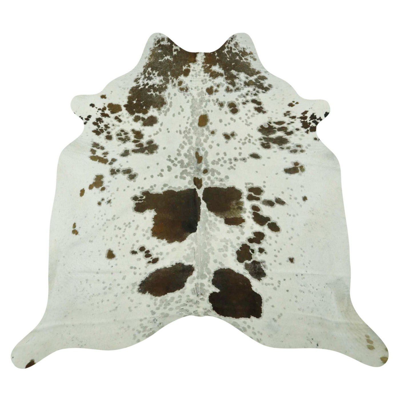 Natural Brazilian Cowhide Rug -  Espresso, Taupe & Ivory