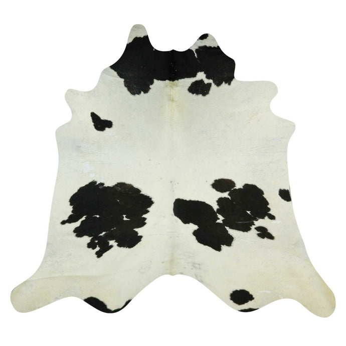 Natural Brazilian Cowhide Rug -  Ivory & Espresso