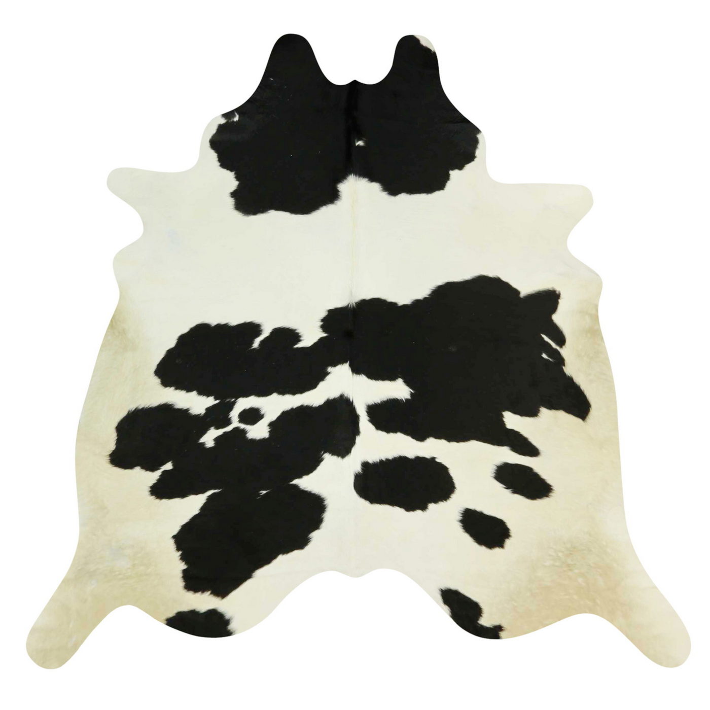 Natural Brazilian Cowhide Rug -  Espresso & Ivory