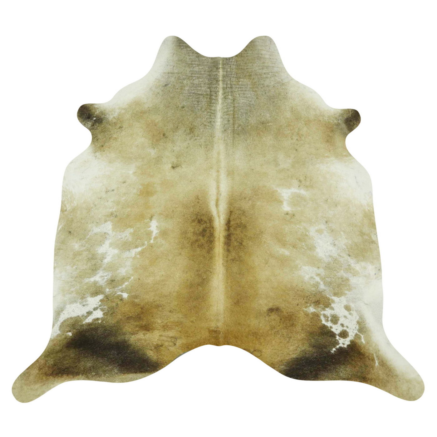 Natural Brazilian Cowhide Rug -  Caramel & Ivory