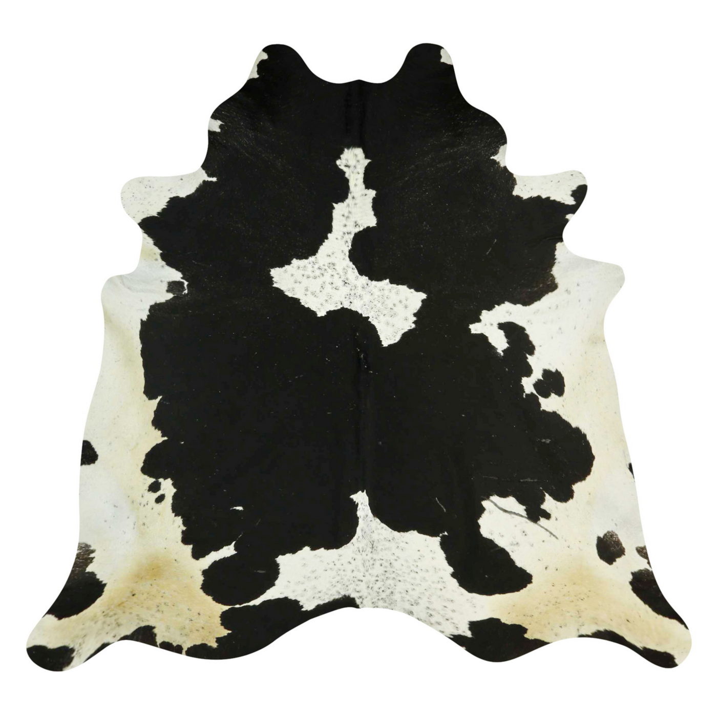 Natural Brazilian Cowhide Rug -  Espresso, Taupe & Ivory