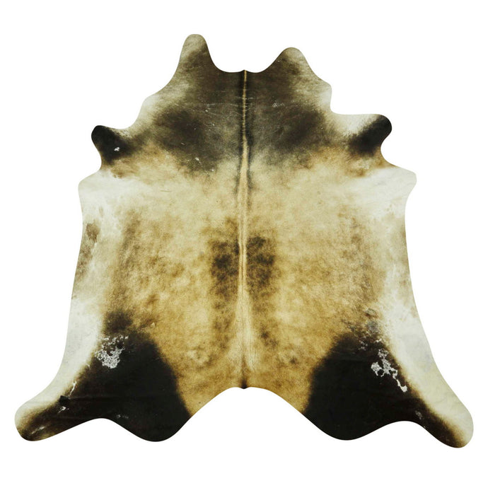 Natural Brazilian Cowhide Rug -  Caramel, Espresso & Ivory