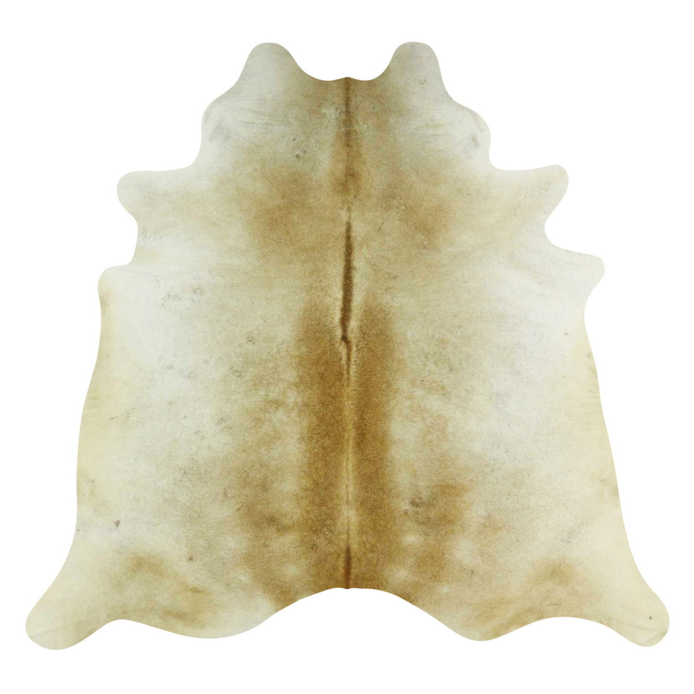 Natural Brazilian Cowhide Rug -  Ivory & Caramel