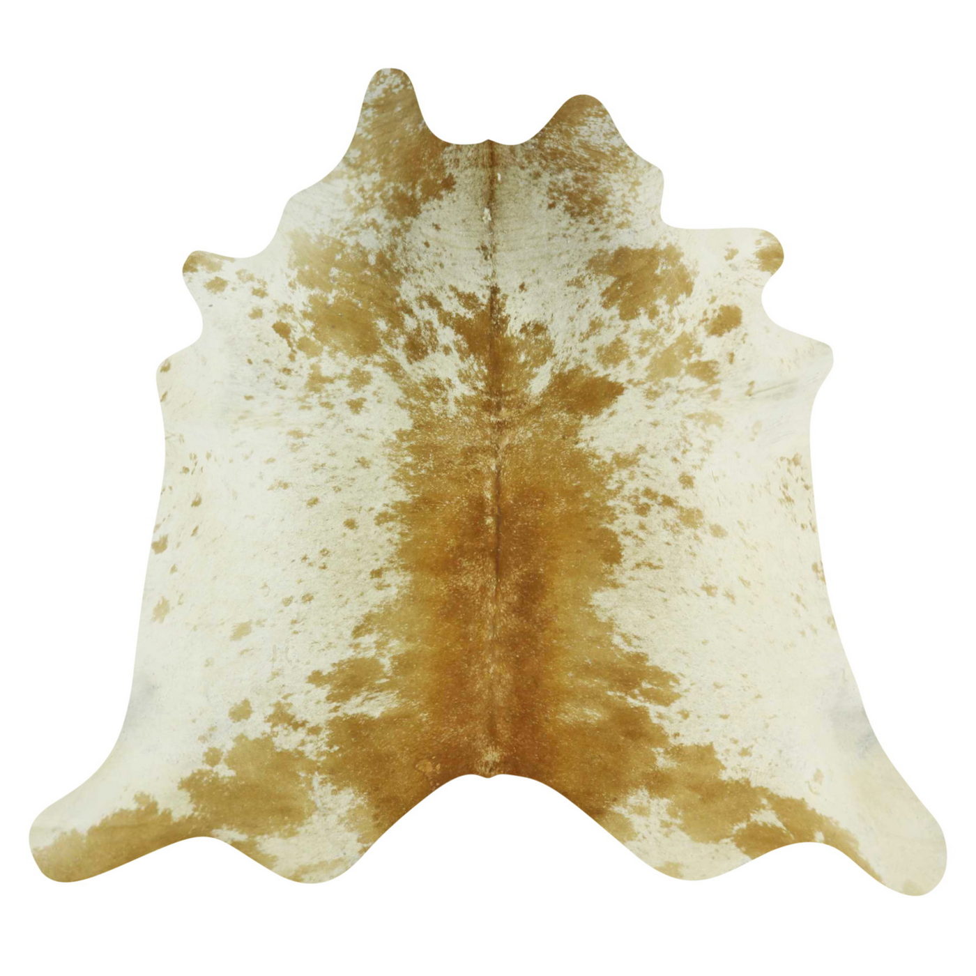 Natural Brazilian Cowhide Rug -  Caramel & Ivory