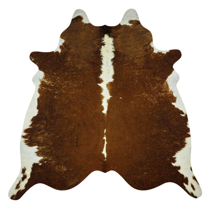 Natural Brazilian Cowhide Rug -  Mocha & Ivory