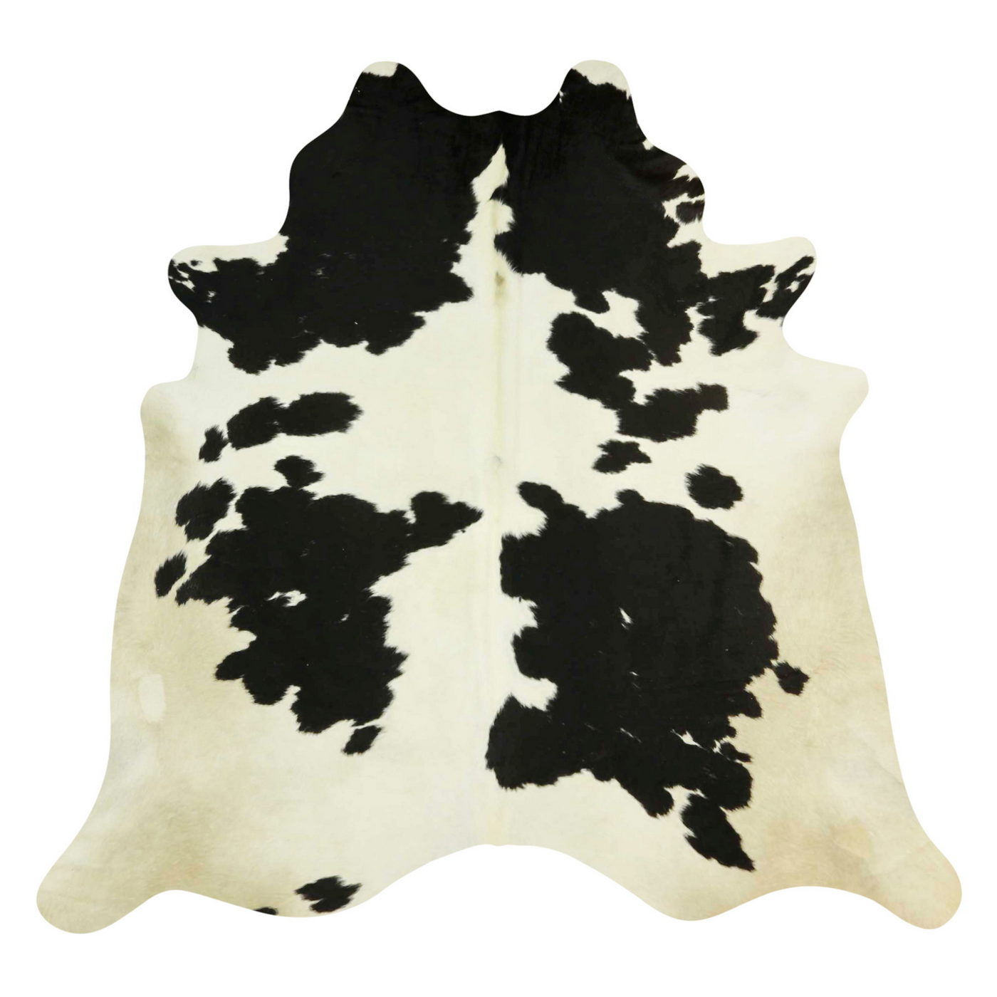 Natural Brazilian Cowhide Rug -  Espresso & Ivory