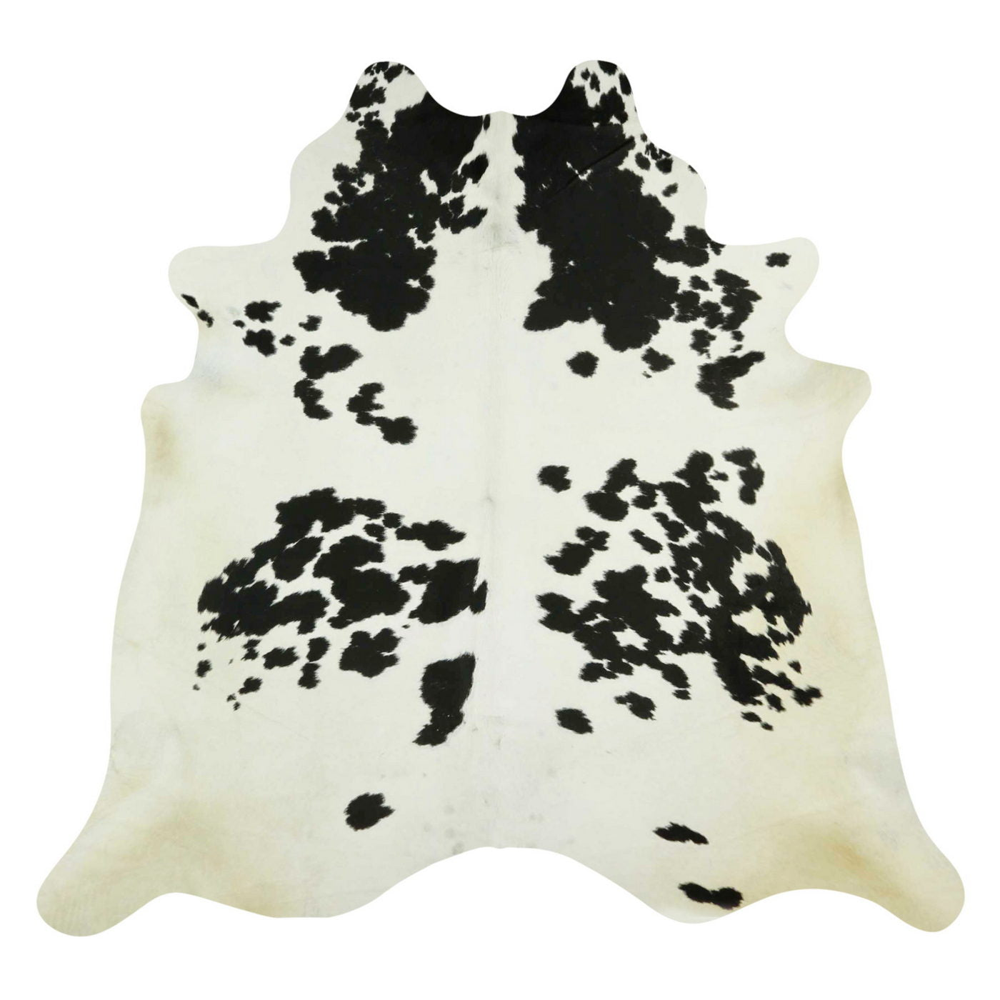 Natural Brazilian Cowhide Rug -  Espresso & Ivory