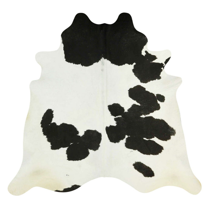 Natural Brazilian Cowhide Rug -  Ivory & Espresso