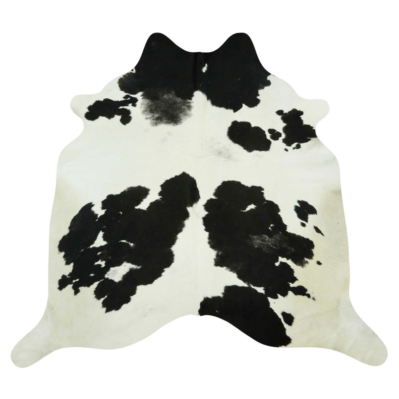 Natural Brazilian Cowhide Rug -  Espresso & Ivory