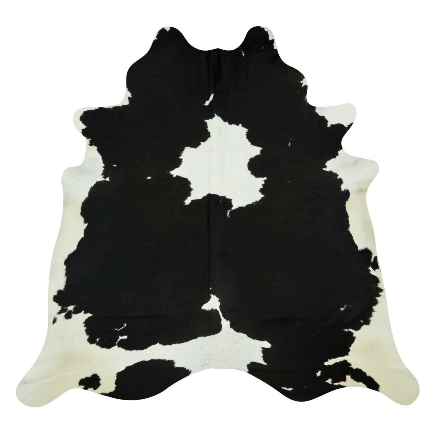 Natural Brazilian Cowhide Rug -  Espresso & Ivory