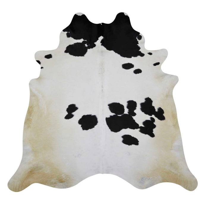 Natural Brazilian Cowhide Rug -  Ivory, Espresso & Caramel