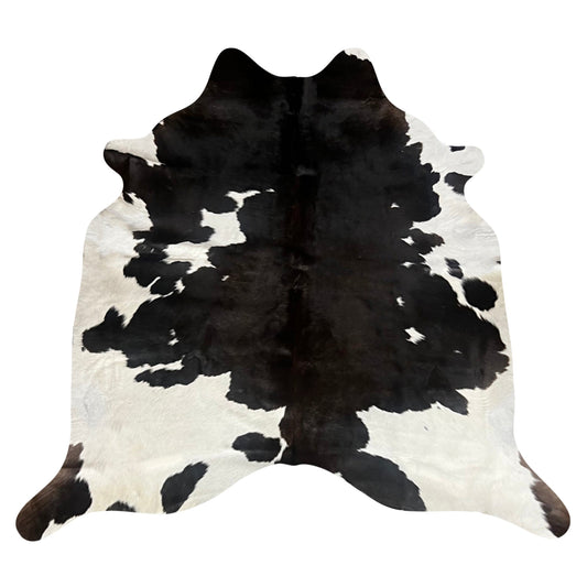 Natural Brazilian Cowhide Rug -  Espresso & ivory