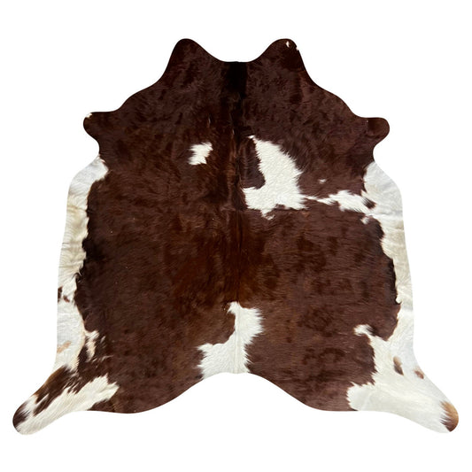Natural Brazilian Cowhide Rug -  Mocha & Ivory
