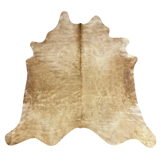 Natural Brazilian Cowhide Rug -  Beige & Caramel