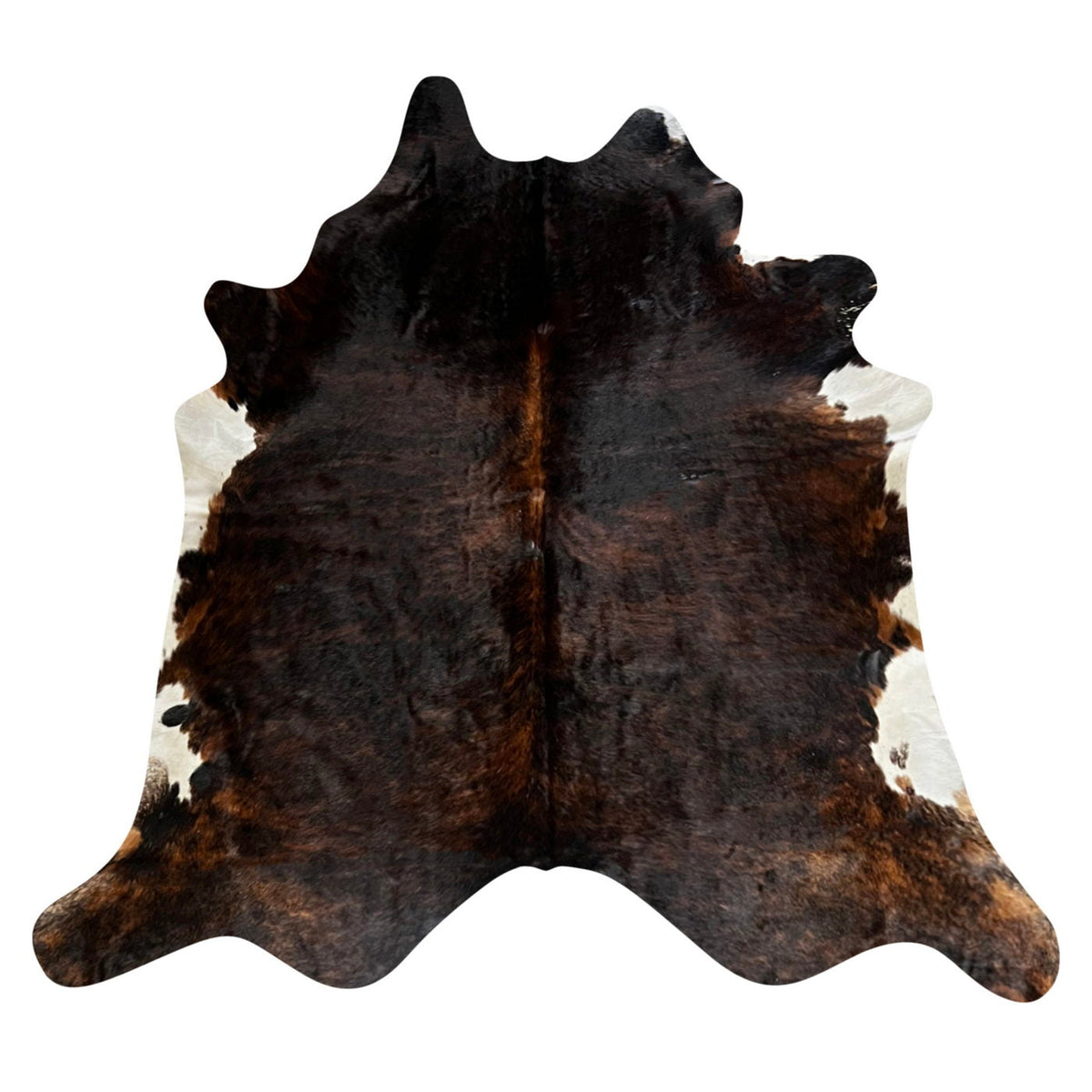 Natural Brazilian Cowhide Rug -  Espresso, Mocha & Ivory