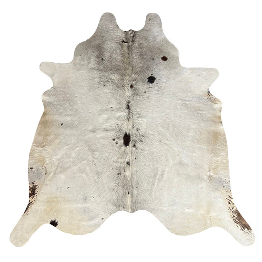 Natural Brazilian Cowhide Rug -  Ivory & Espresso