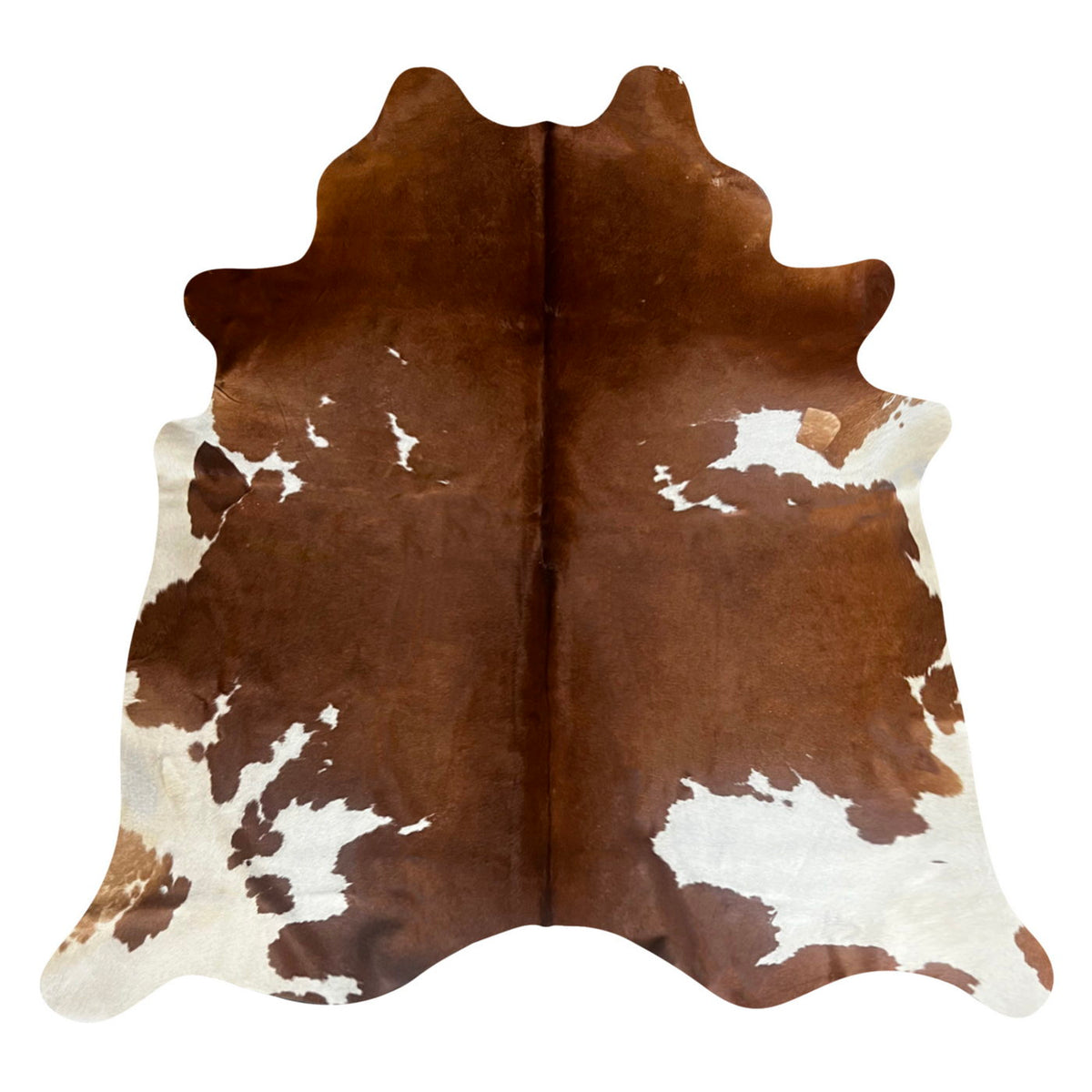Natural Brazilian Cowhide Rug -  Mocha & Ivory