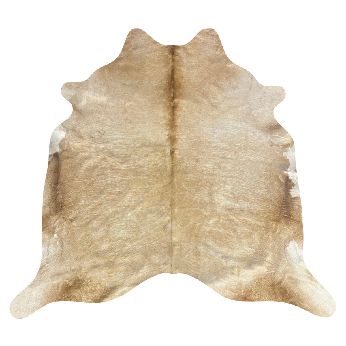Natural Brazilian Cowhide Rug -  Beige & Caramel