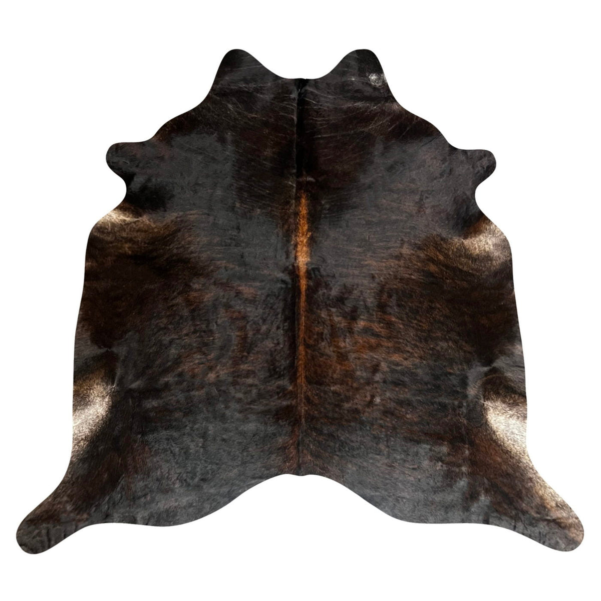 Natural Brazilian Cowhide Rug -  Espresso  