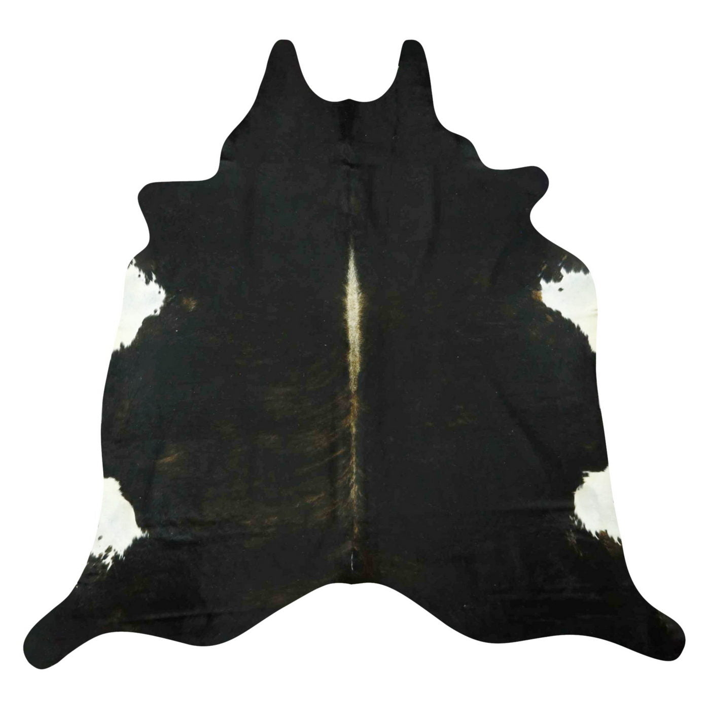 Natural Brazilian Cowhide Rug -  Espresso, Ivory & Caramel