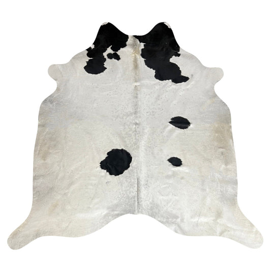Natural Brazilian Cowhide Rug -  Ivory & Espresso