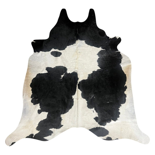 Natural Brazilian Cowhide Rug -  Ivory & Espresso