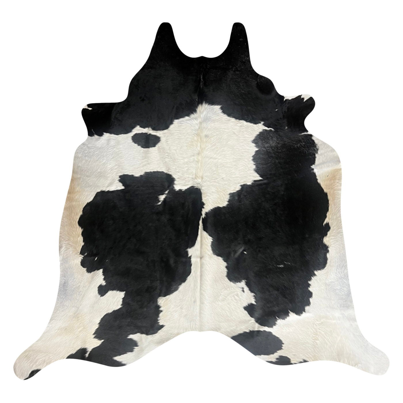 Natural Brazilian Cowhide Rug -  Ivory & Espresso