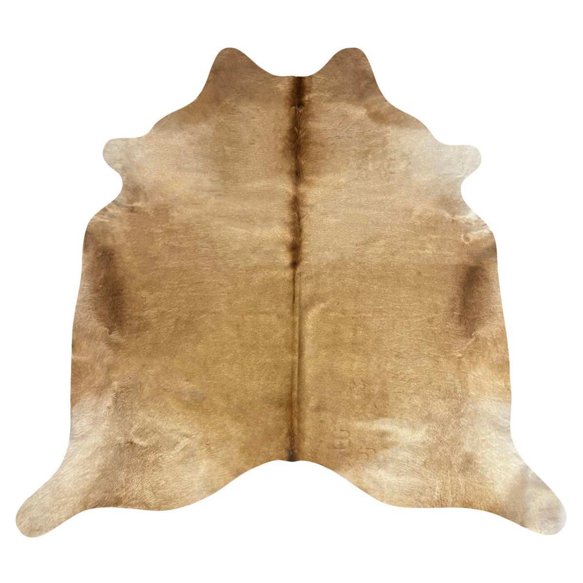 Natural Brazilian Cowhide Rug -  Beige & Caramel