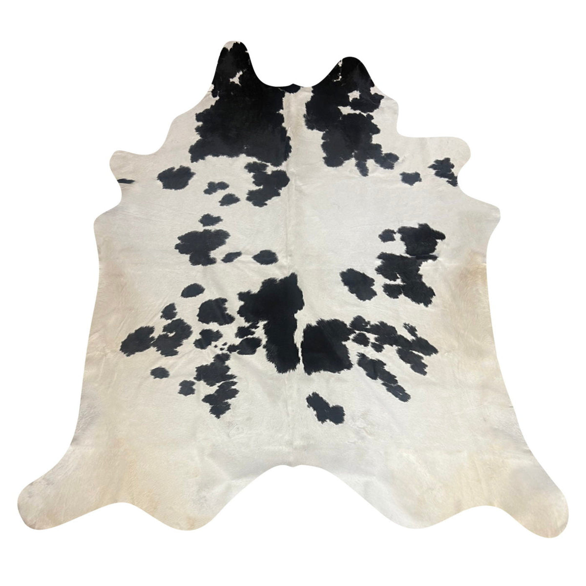 Natural Brazilian Cowhide Rug -  Ivory & Espresso