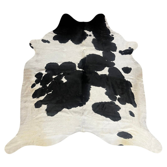 Natural Brazilian Cowhide Rug -  Ivory & Espresso