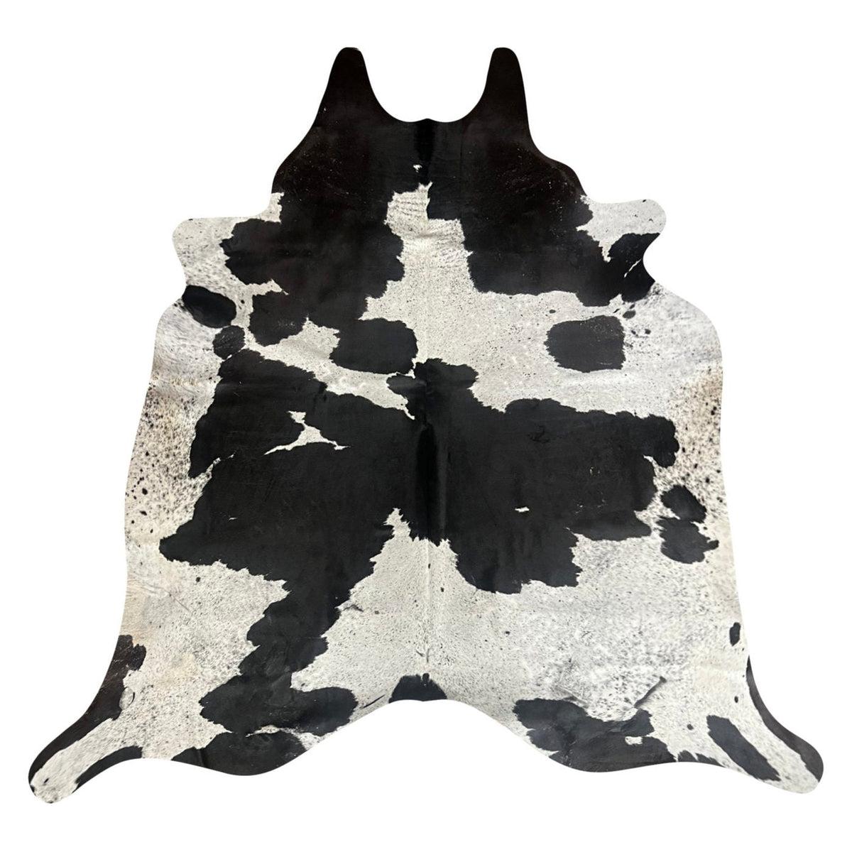 Natural Brazilian Cowhide Rug -  Ivory & Espresso