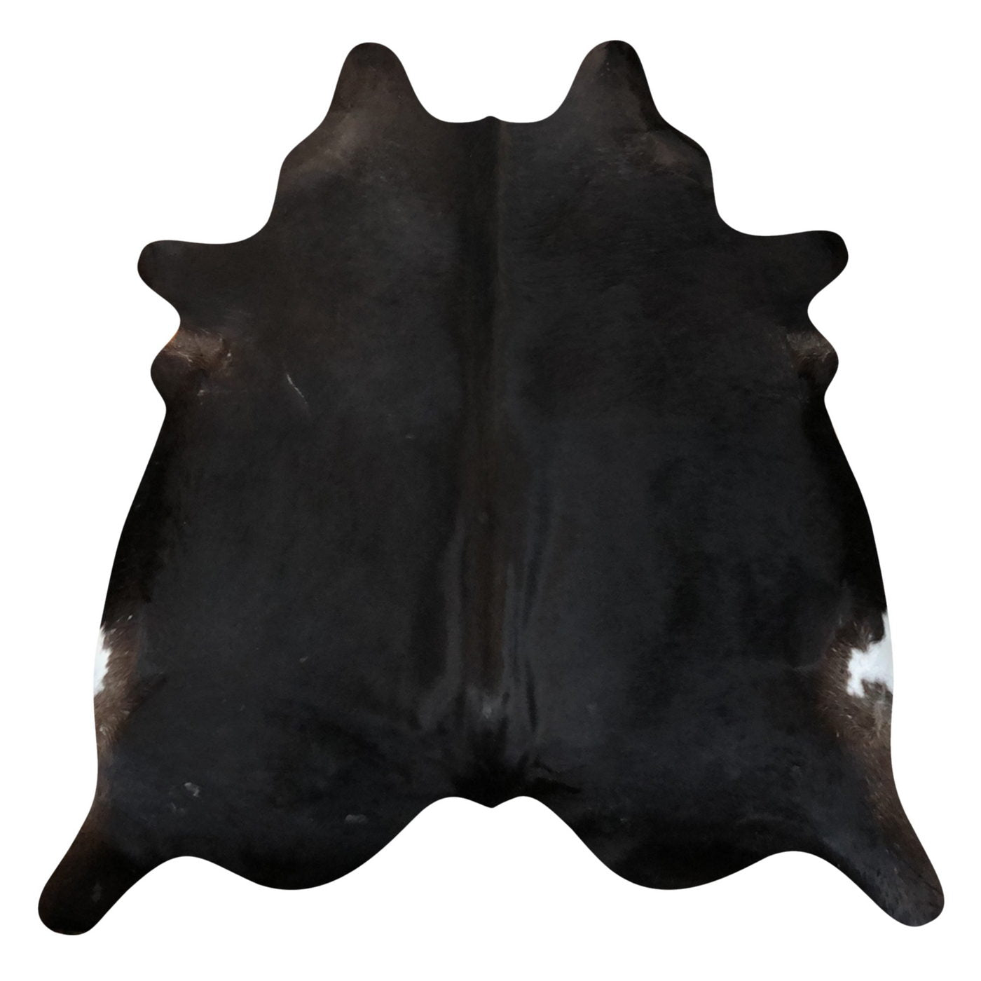 Natural Brazilian Cowhide Rug -  Espresso & Ivory