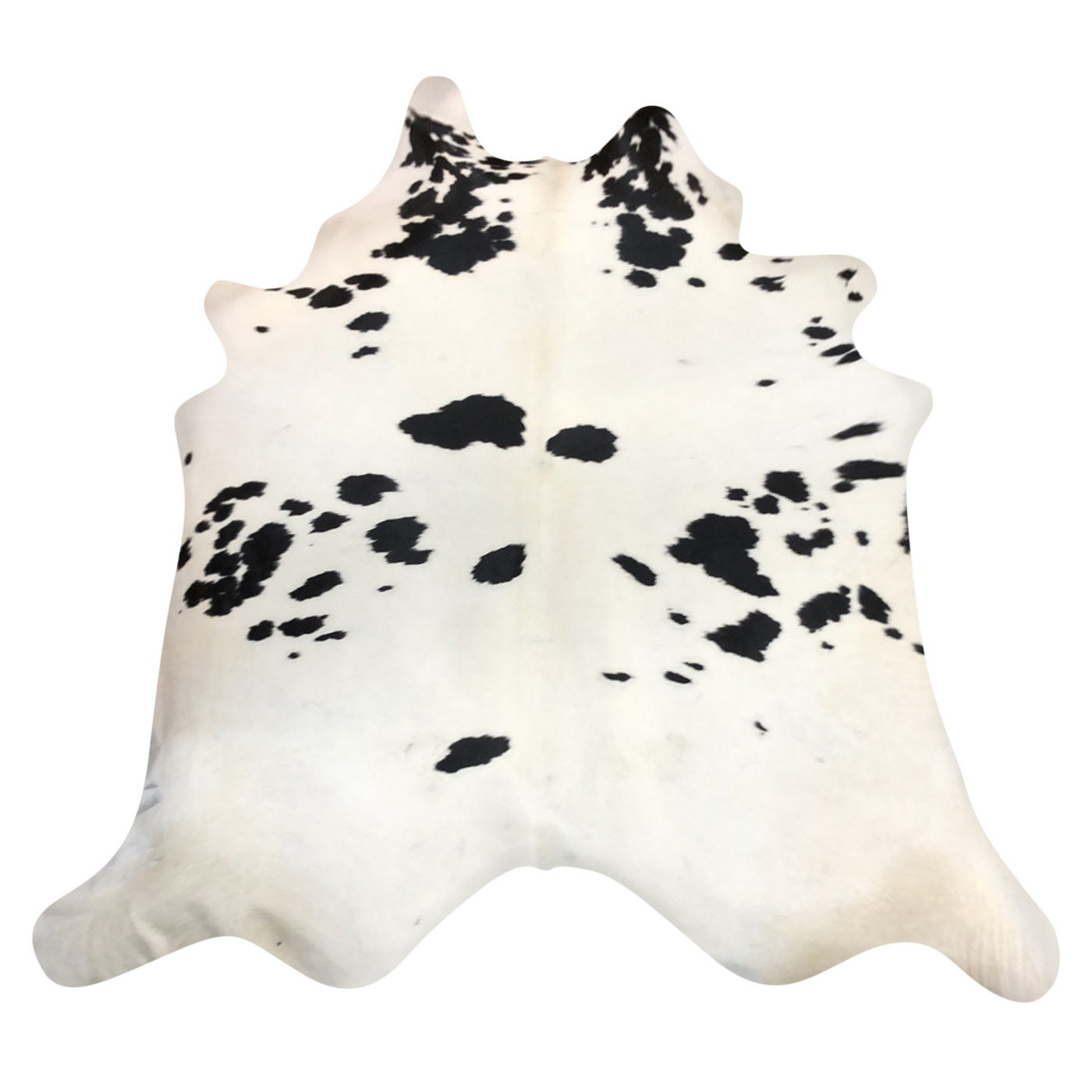 Natural Brazilian Cowhide Rug -  Ivory & Espresso