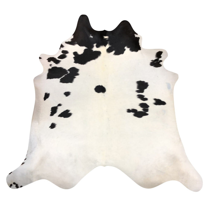 Natural Brazilian Cowhide Rug -  Ivory & Espresso