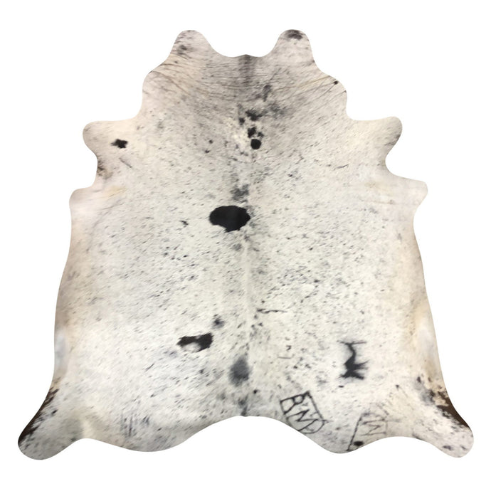 Natural Brazilian Cowhide Rug -  Ivory & Espresso