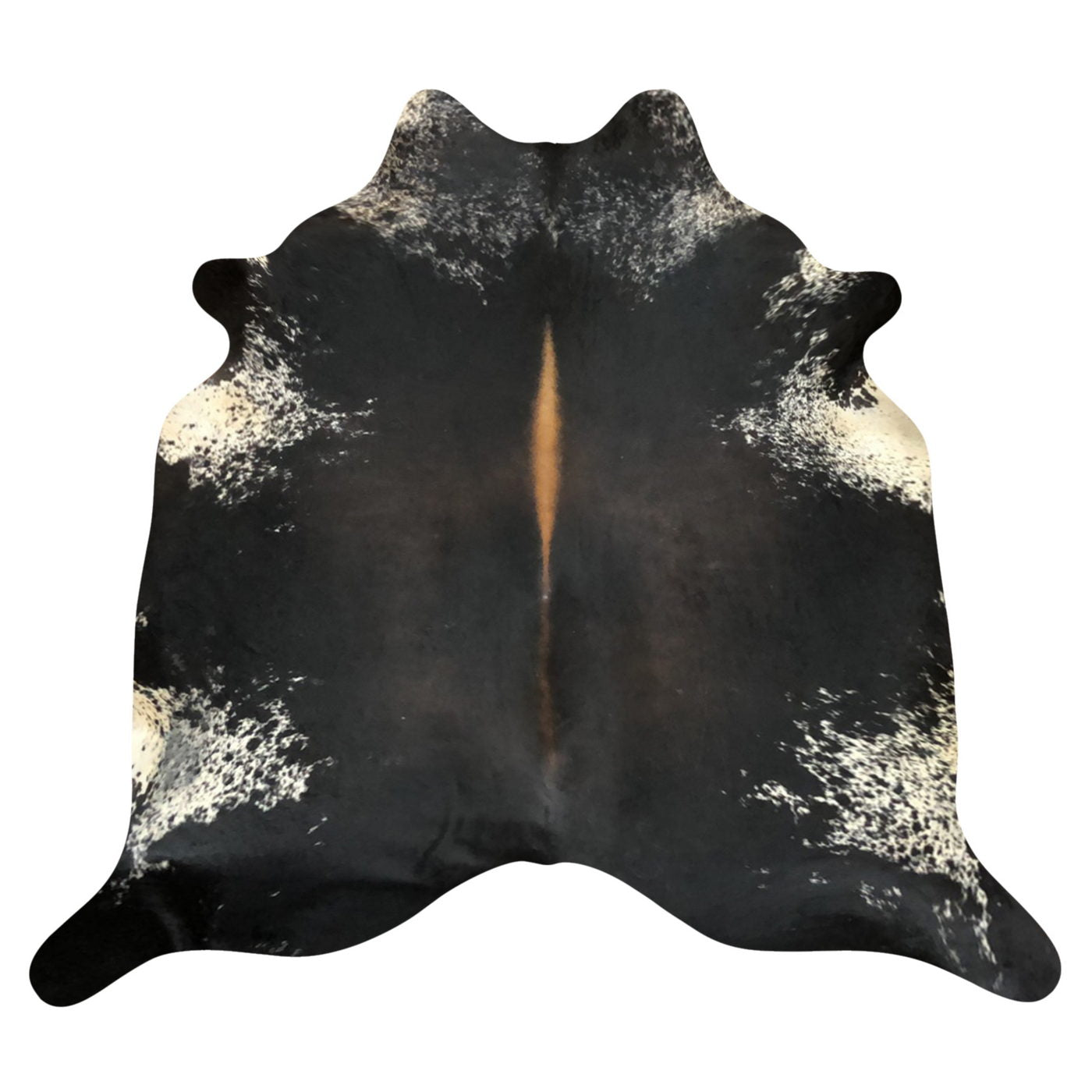 Natural Brazilian Cowhide Rug -  Espresso, Ivory & Caramel