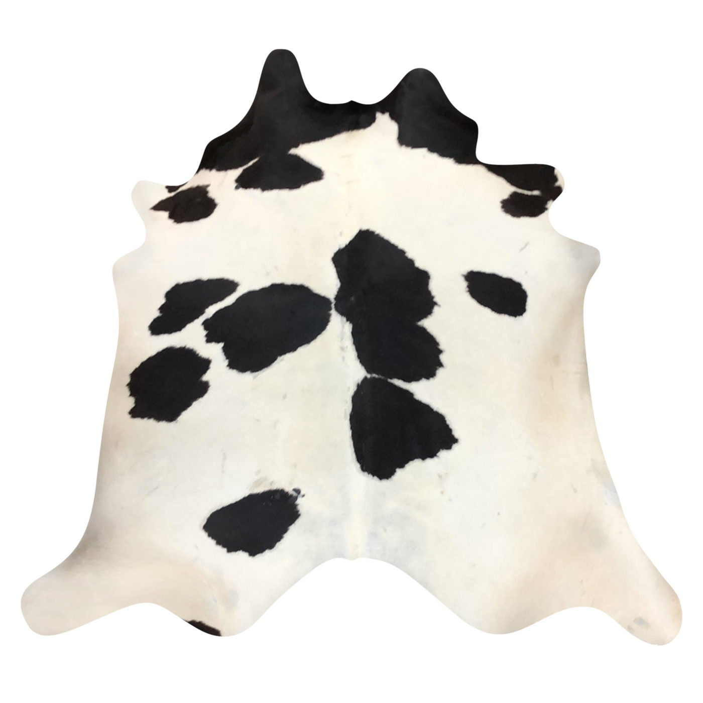 Natural Brazilian Cowhide Rug -  Ivory & Espresso