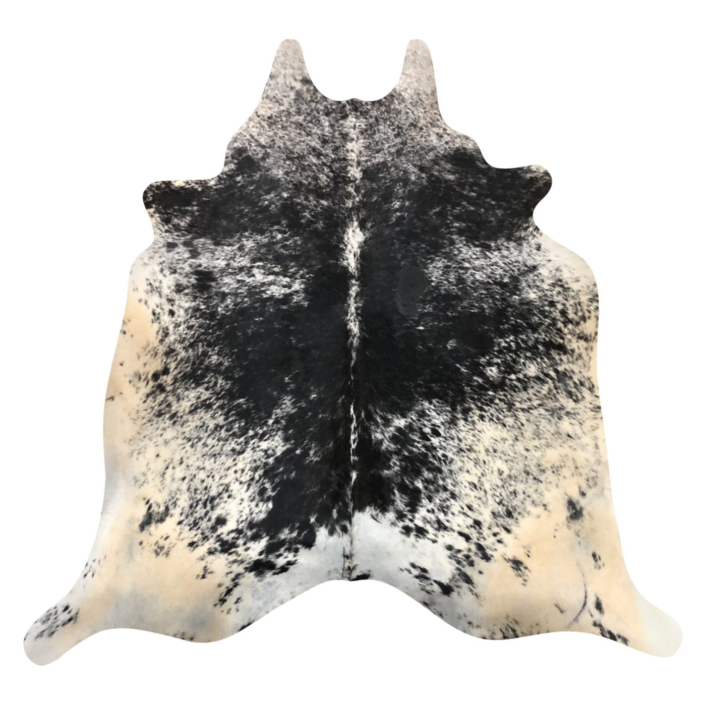 Natural Brazilian Cowhide Rug -  Espresso, Beige & Ivory