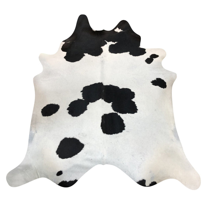 Natural Brazilian Cowhide Rug -  Ivory & Espresso