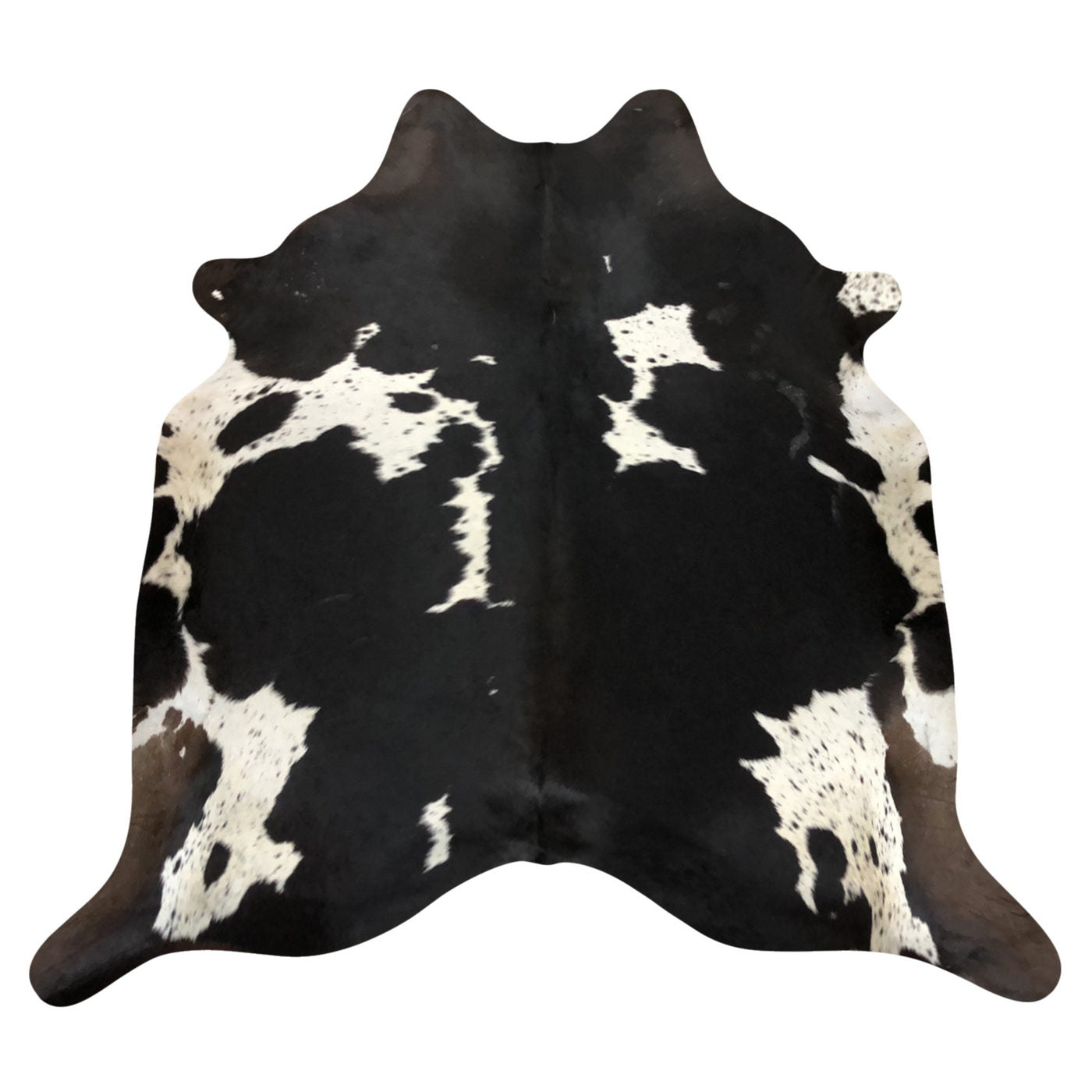 Natural Brazilian Cowhide Rug -  Espresso & Ivory