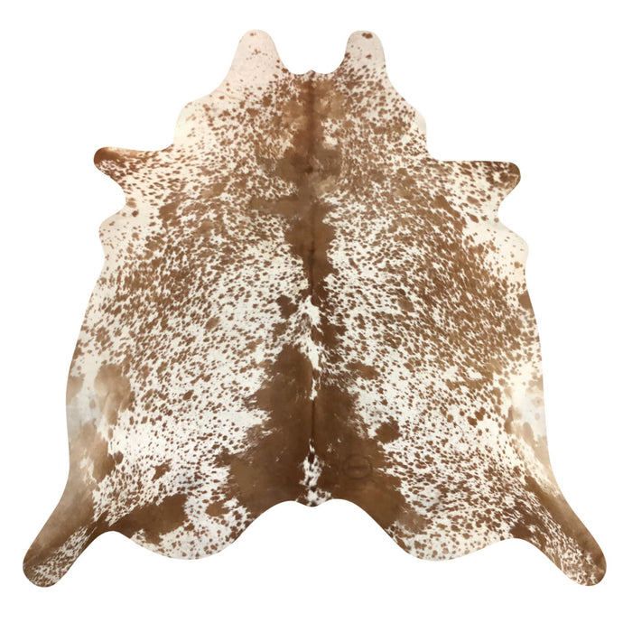 Natural Brazilian Cowhide Rug -  Mocha & Ivory