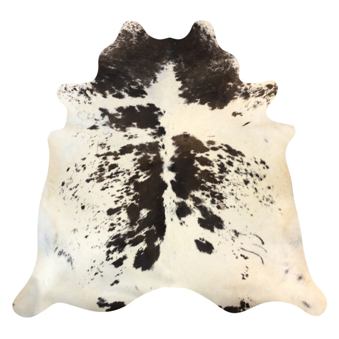 Natural Brazilian Cowhide Rug -  Espresso & Ivory