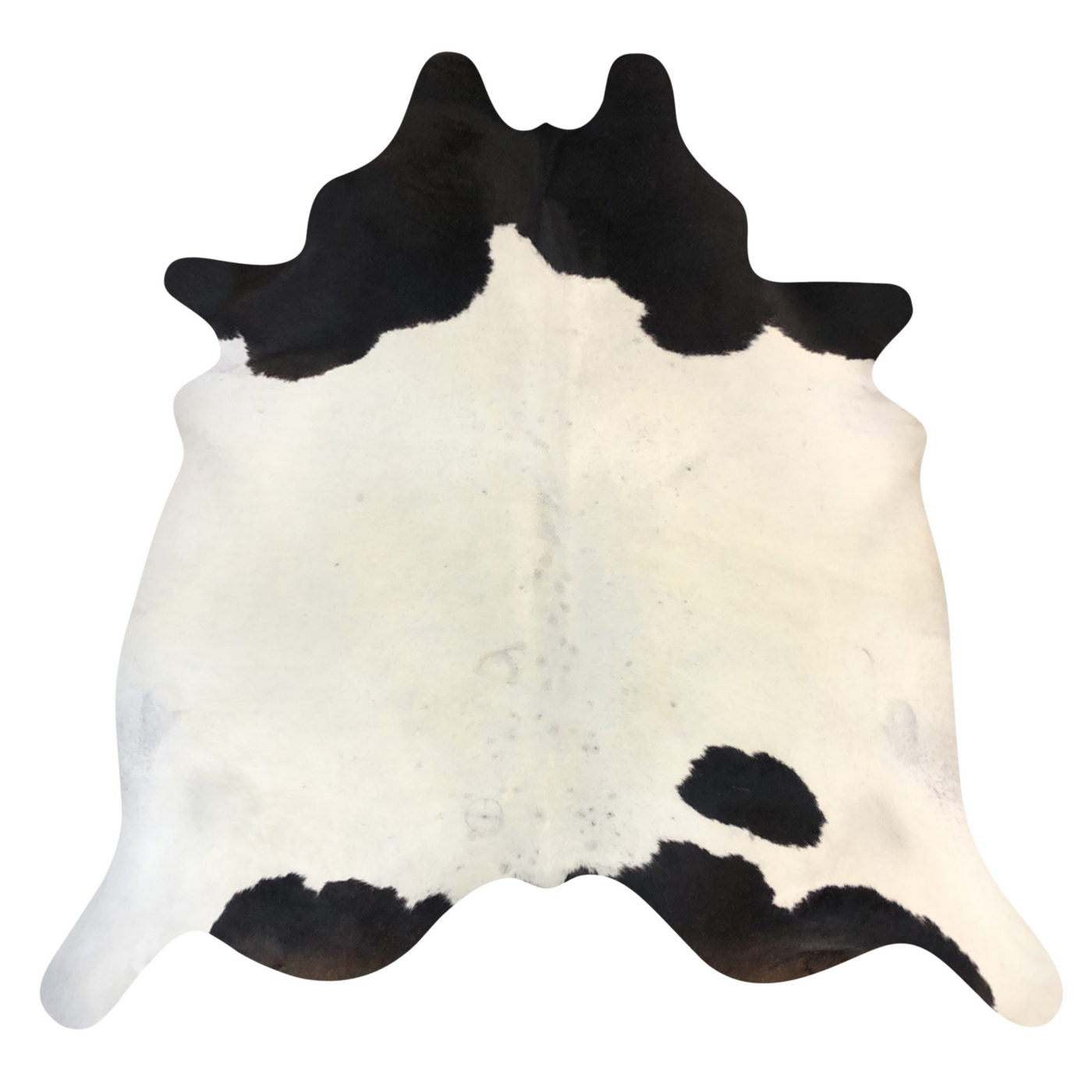 Natural Brazilian Cowhide Rug -  Ivory & Espresso